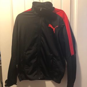 Black and red puma track jacket